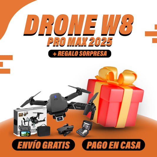 NUEVO DRONE  W8 PRO MAX 2025 CON INTELIGENCIA ARTIFICIAL - REGALO SORPRESA
